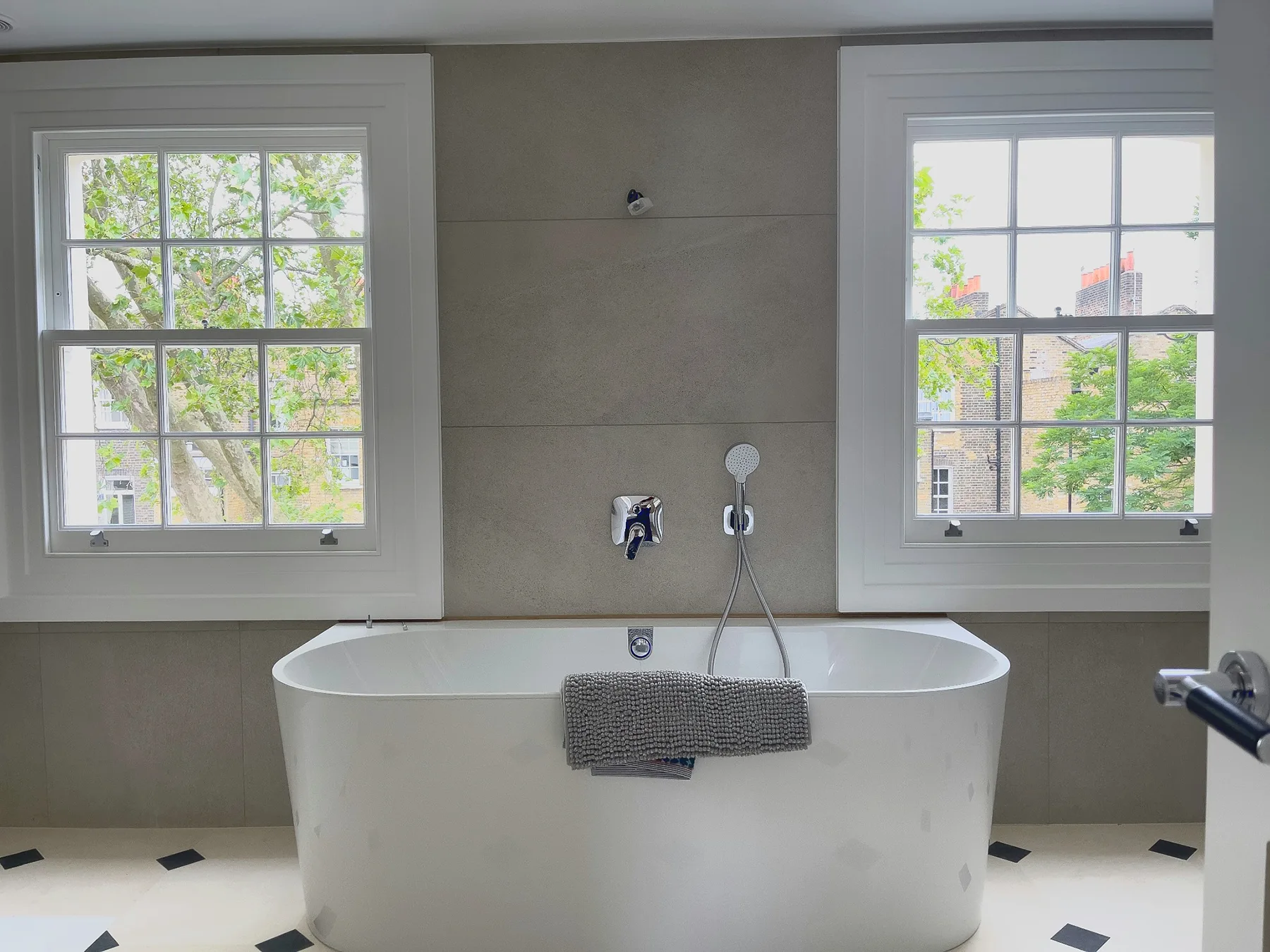 Finished living space showing precise alignment and controlled finishes