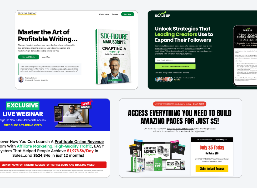Conversion Optimized Templates