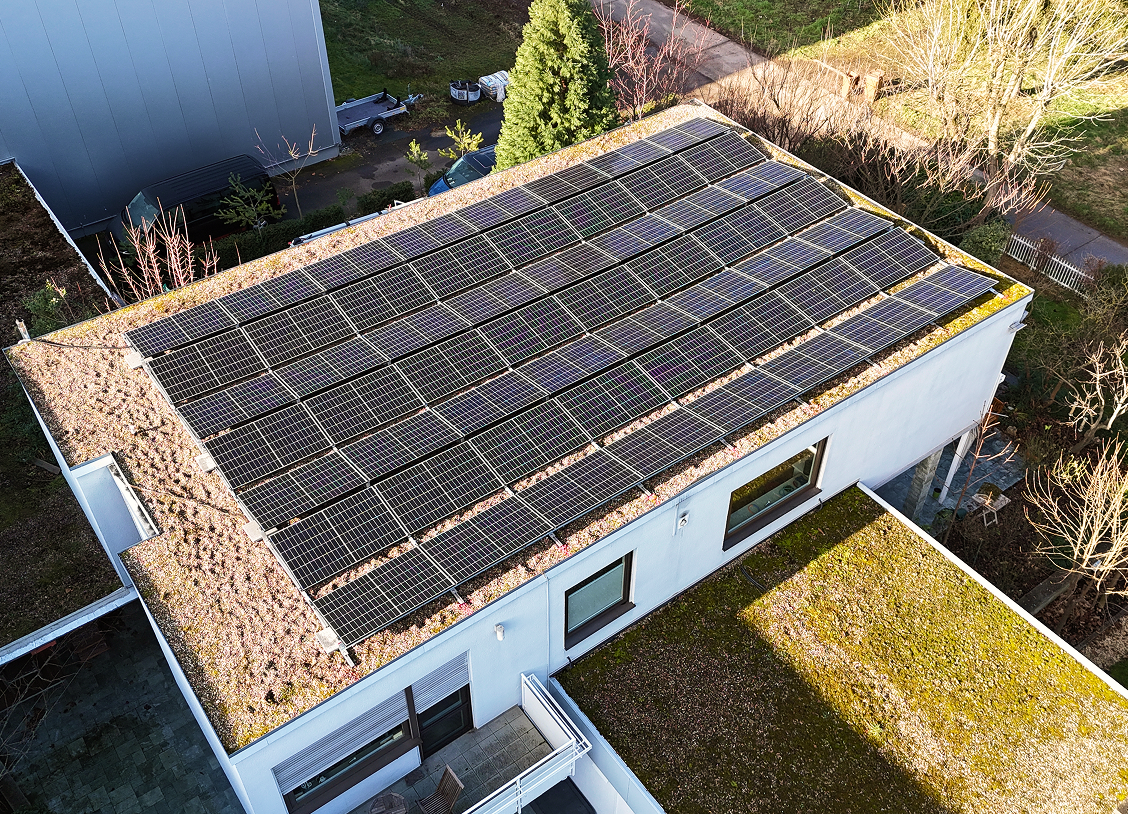 Energiefreiheit durch maximal genutzte Dachfläche.