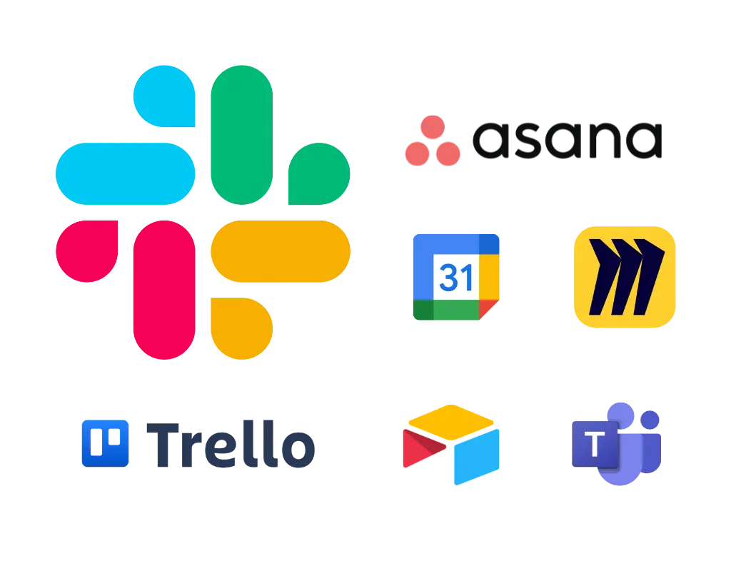 Eine Auswahl an Projektmanagement-Tools, die wir automatisieren, anbinden und optimieren können und dies ganz einfach mit No-Code.