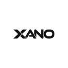Schriftzug XANO in schwarzer, fetter Schrift auf weißem Hintergrund.