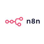 Logo mit einem roten, vernetzten Symbol neben dem Text n8n.