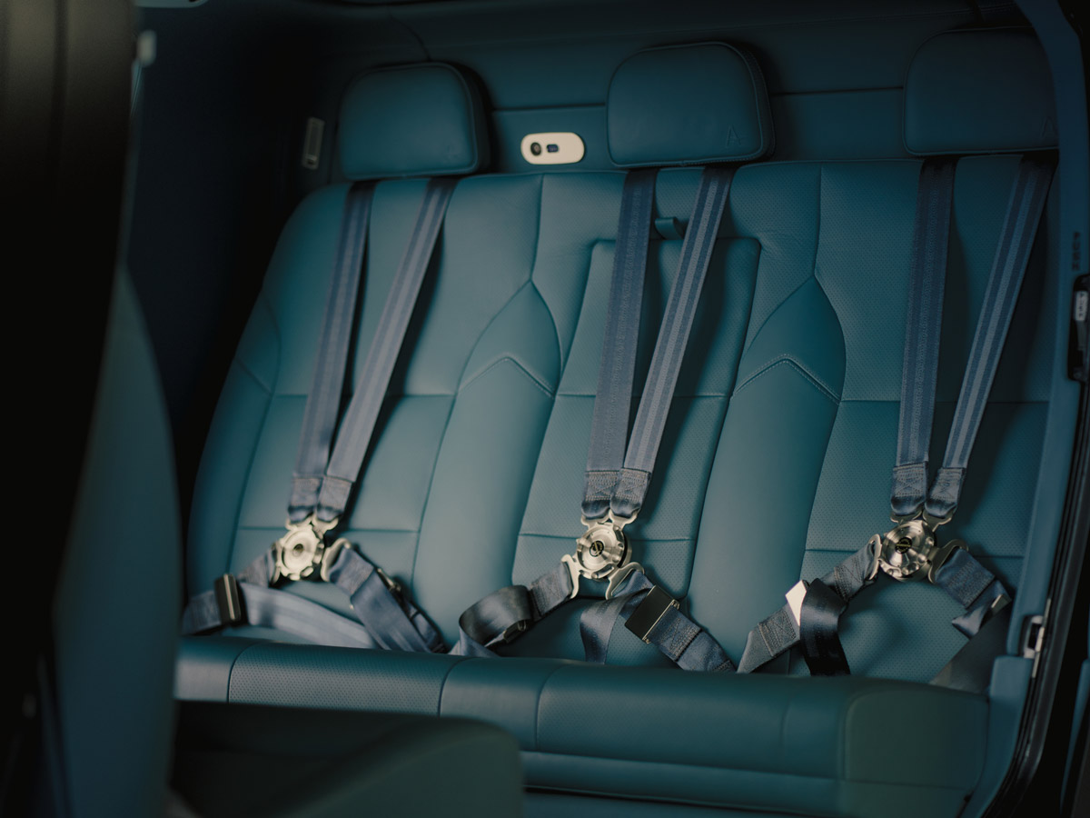 Inside of a helicopters seats.