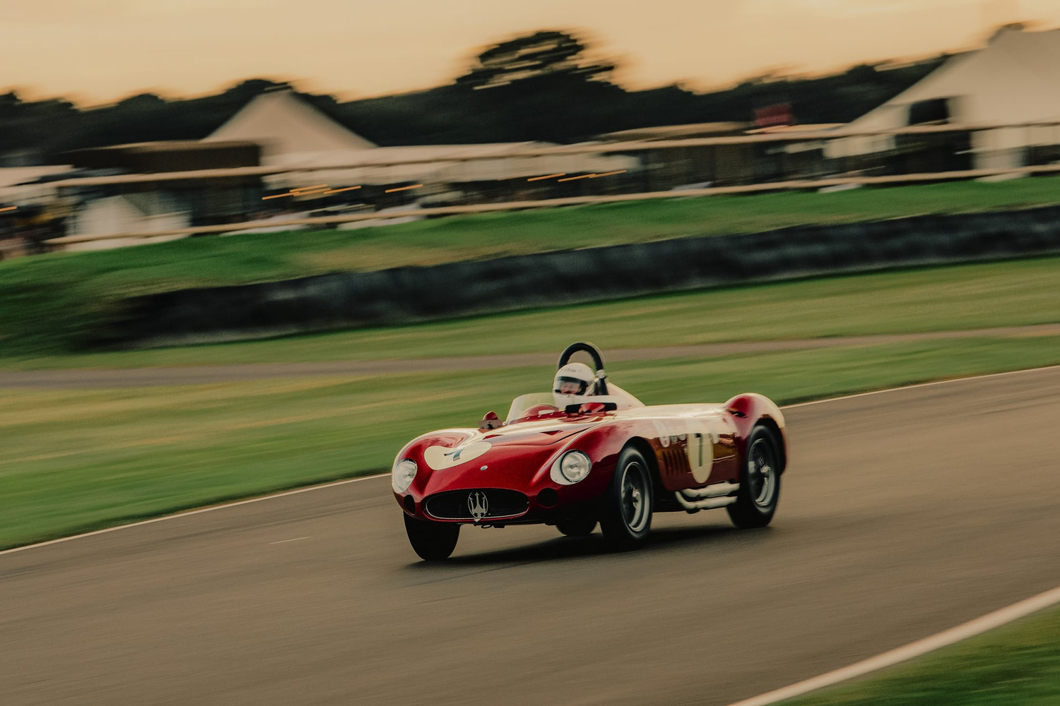 Car at Goodwood Festival on the track.