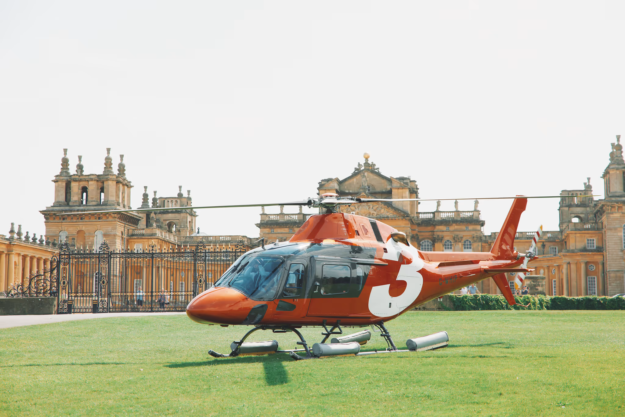 Thunder Helicopter Outside Blenheim Manor