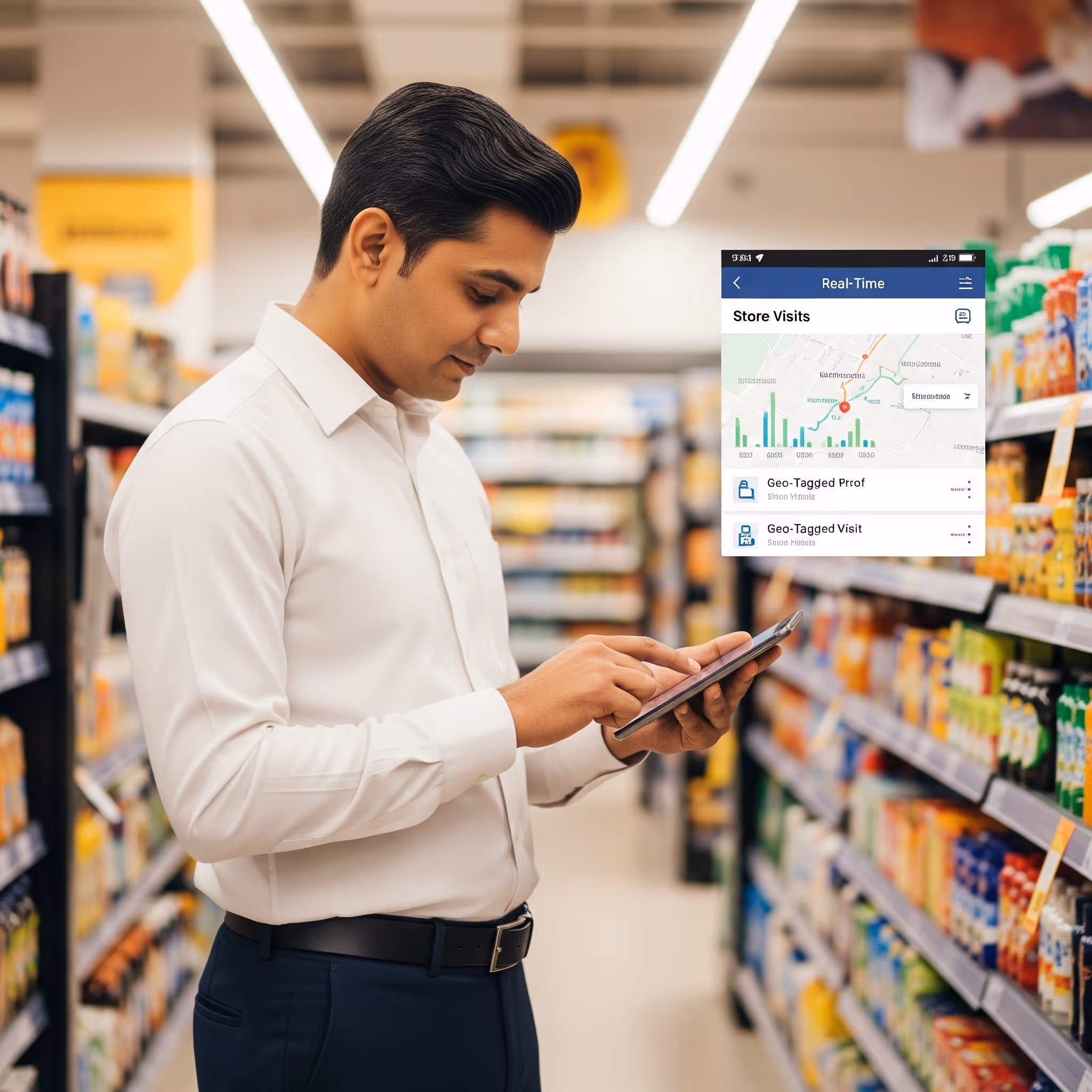 A representative checking metrics