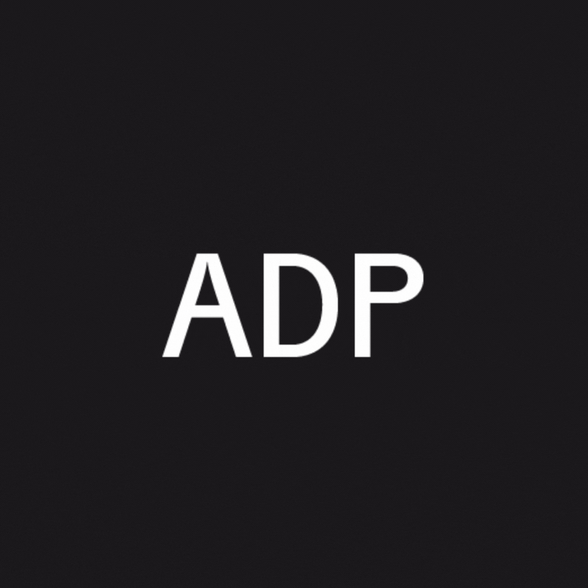 Animated GIF of ADP Architects' logo cycling through candidate typefaces during the branding process