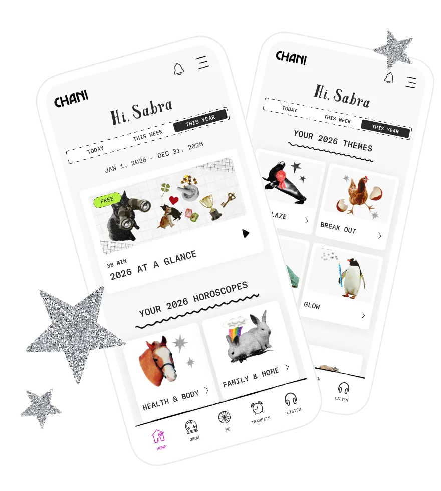 the chani app, open on a phone 