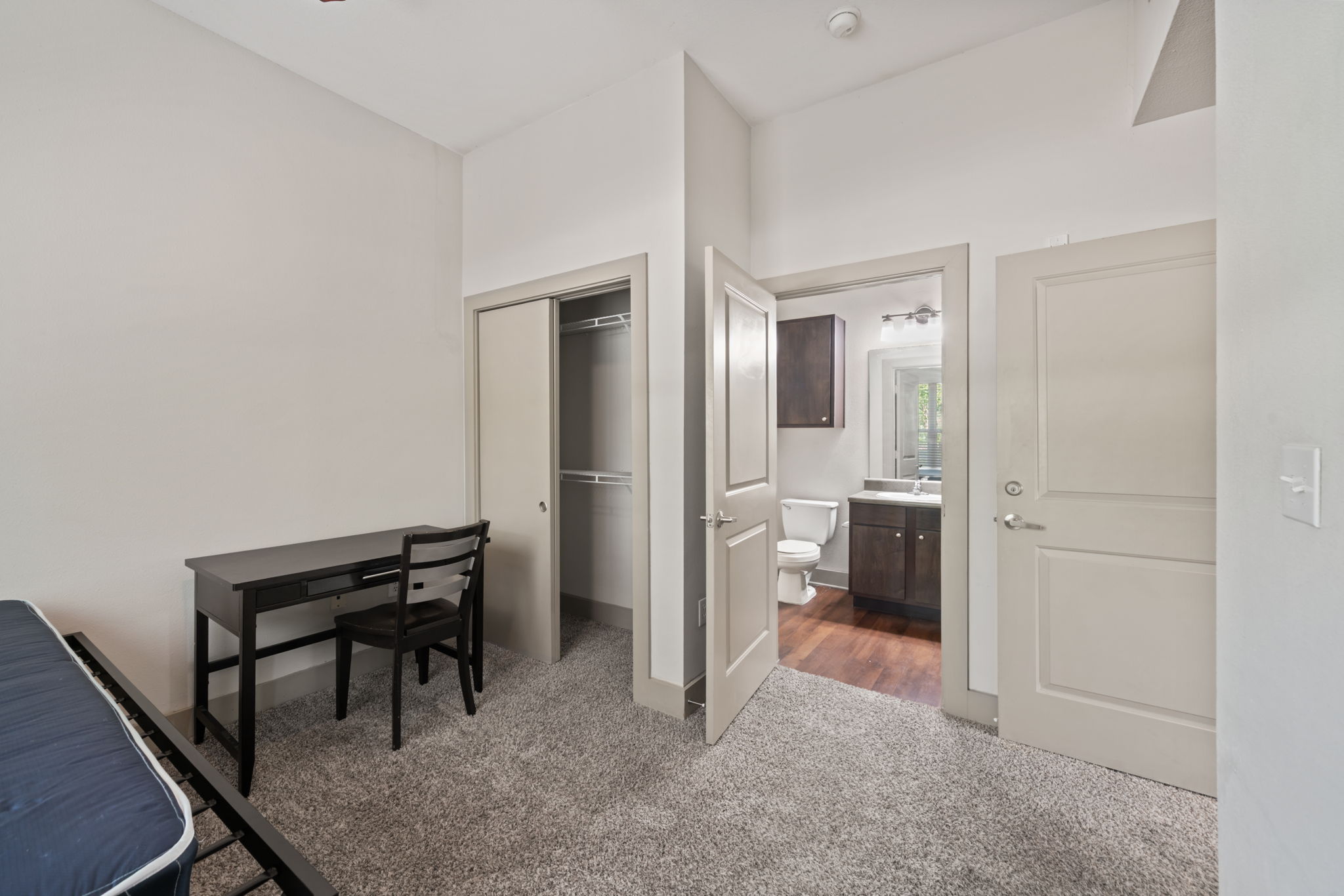 bedroom to bathroom