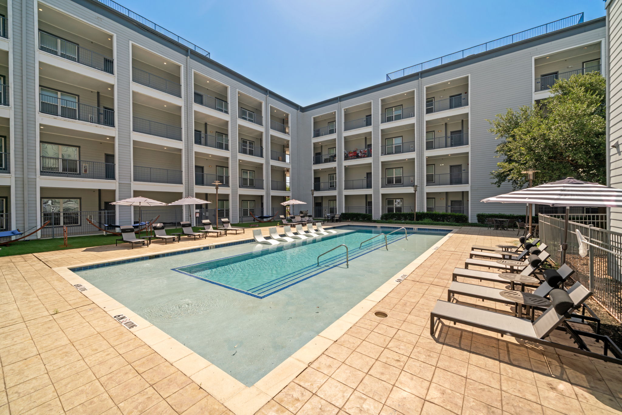 second swimming pool angle view