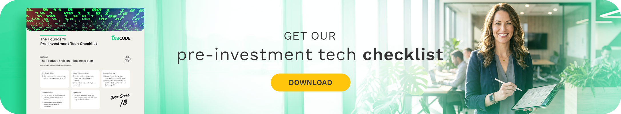 Pre-investment tech checklist