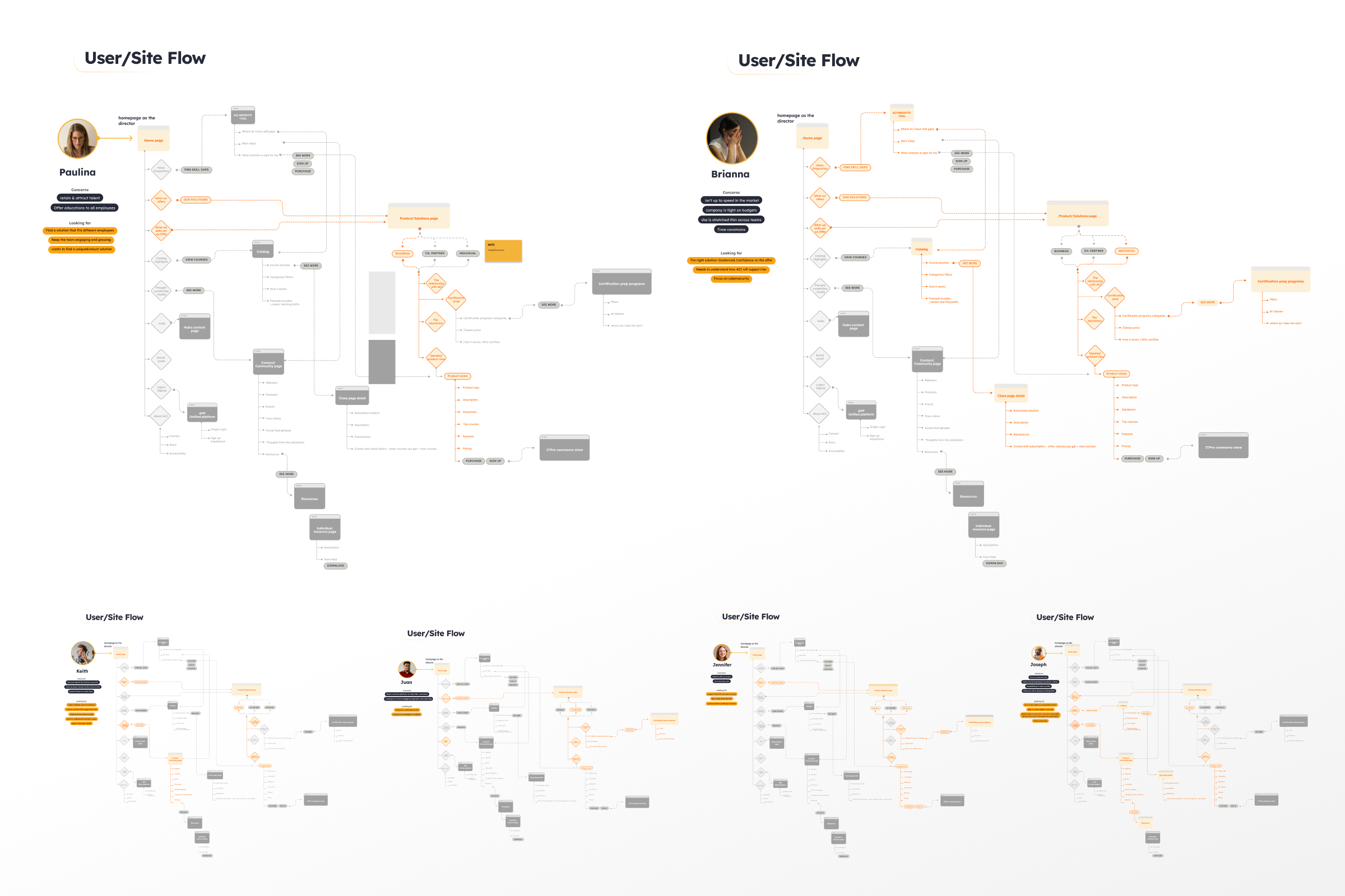 ACI Learning brand architecture showing acquisition integration of six products (ITPro TV, AuditPro, Practice Labs, SkillsPro, LearningHubs, ProPortal) into unified branded house system with transition strategy and product naming conventions