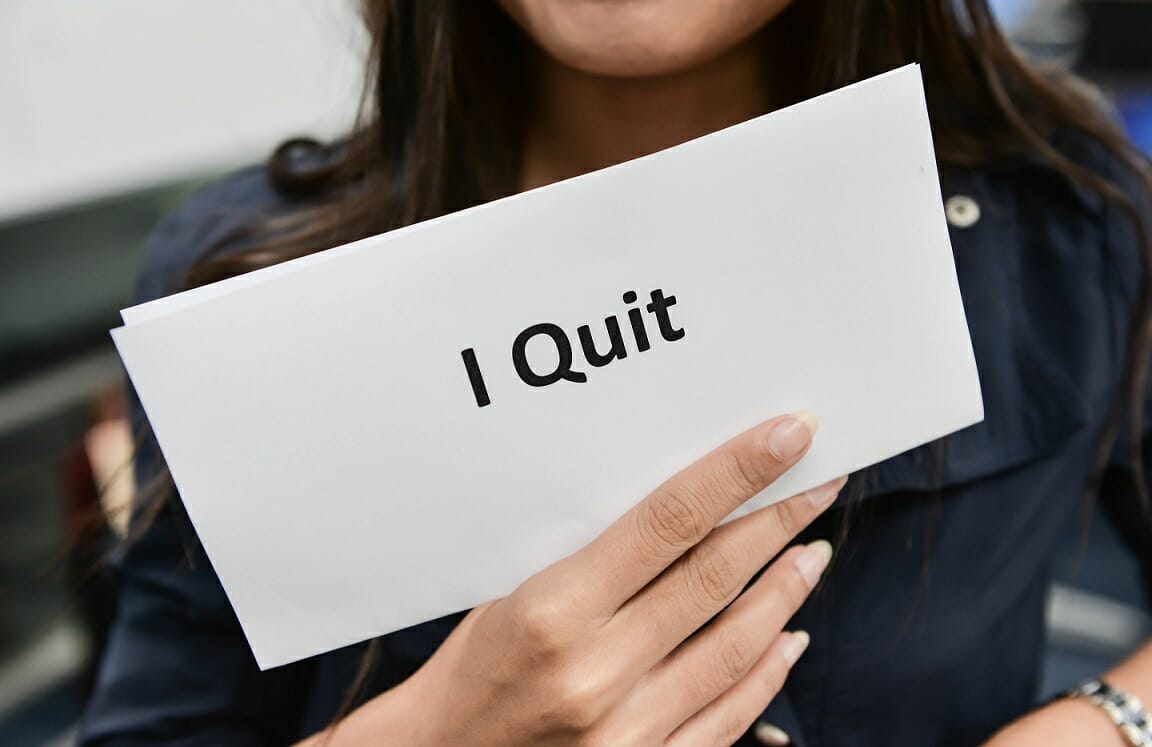 Formal resignation letter template with highlighted title.
