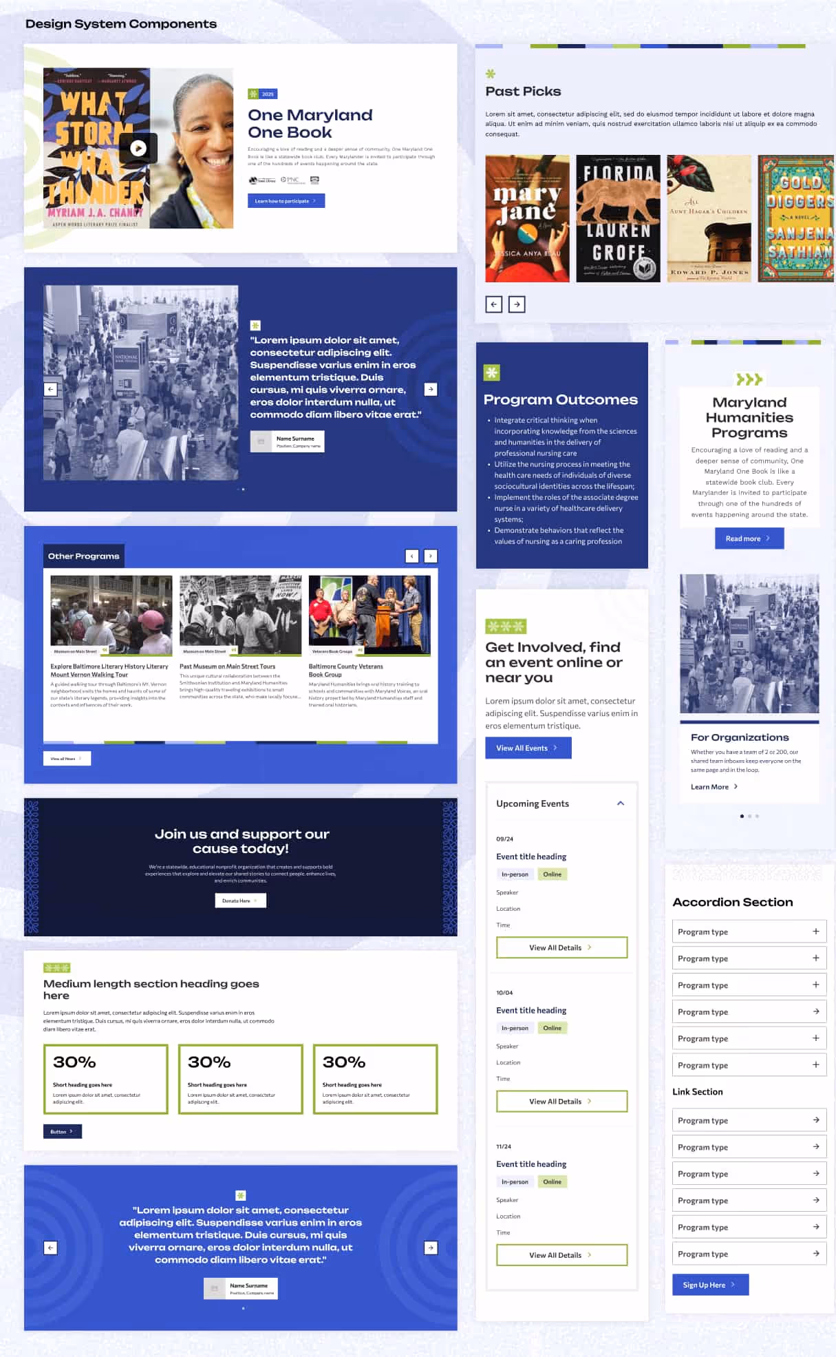 Design System Components mobile layout