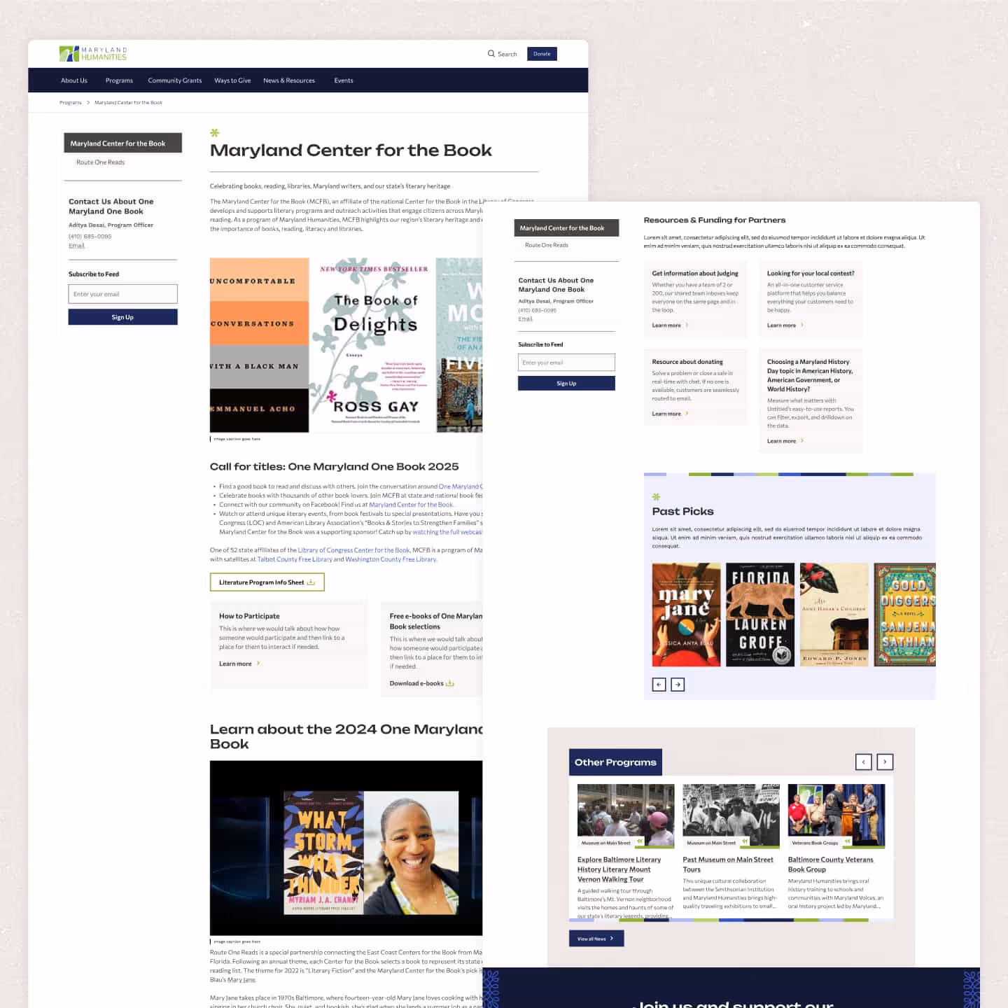 Mayland Center of the book Program Page