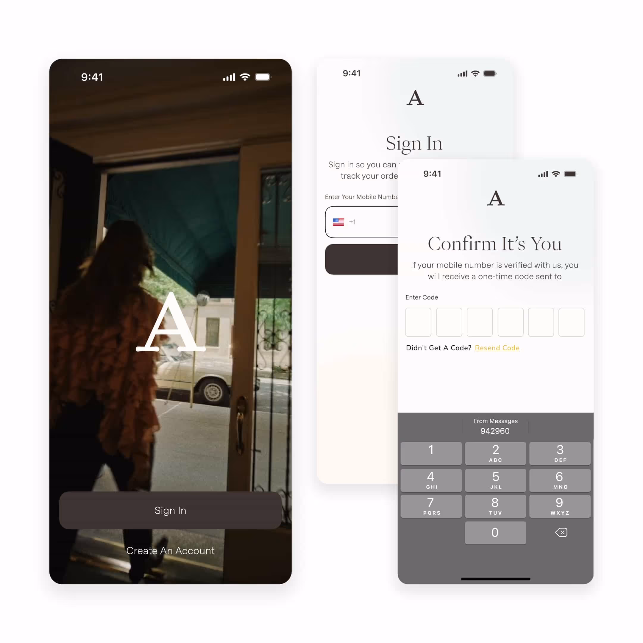Intro and login screens mobiel