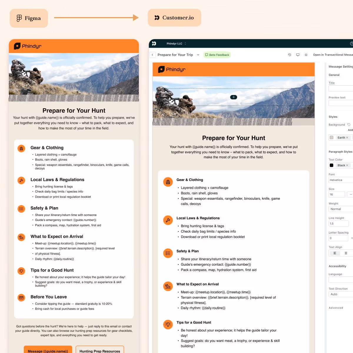 Image showing Figma design to Design in CRM tool