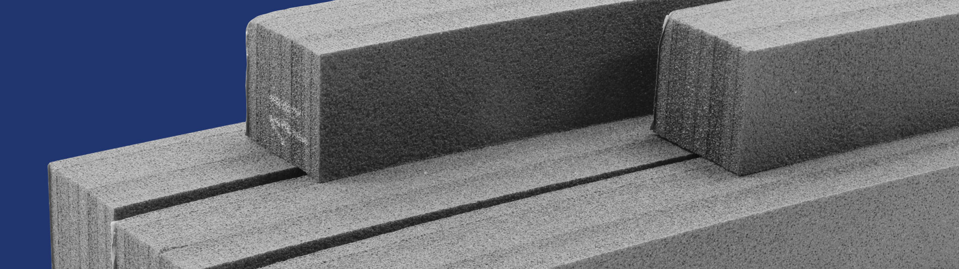Bridgefoam items stacked on top of one another