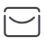 Simple gray envelope icon representing email or message.