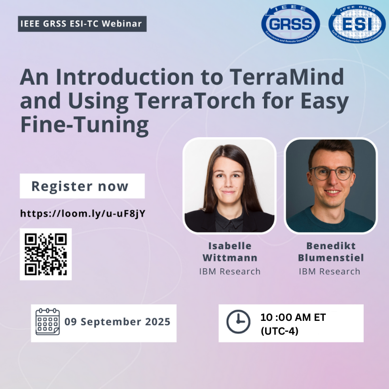 GRSS Webinar on TerraMind and TerraTorch