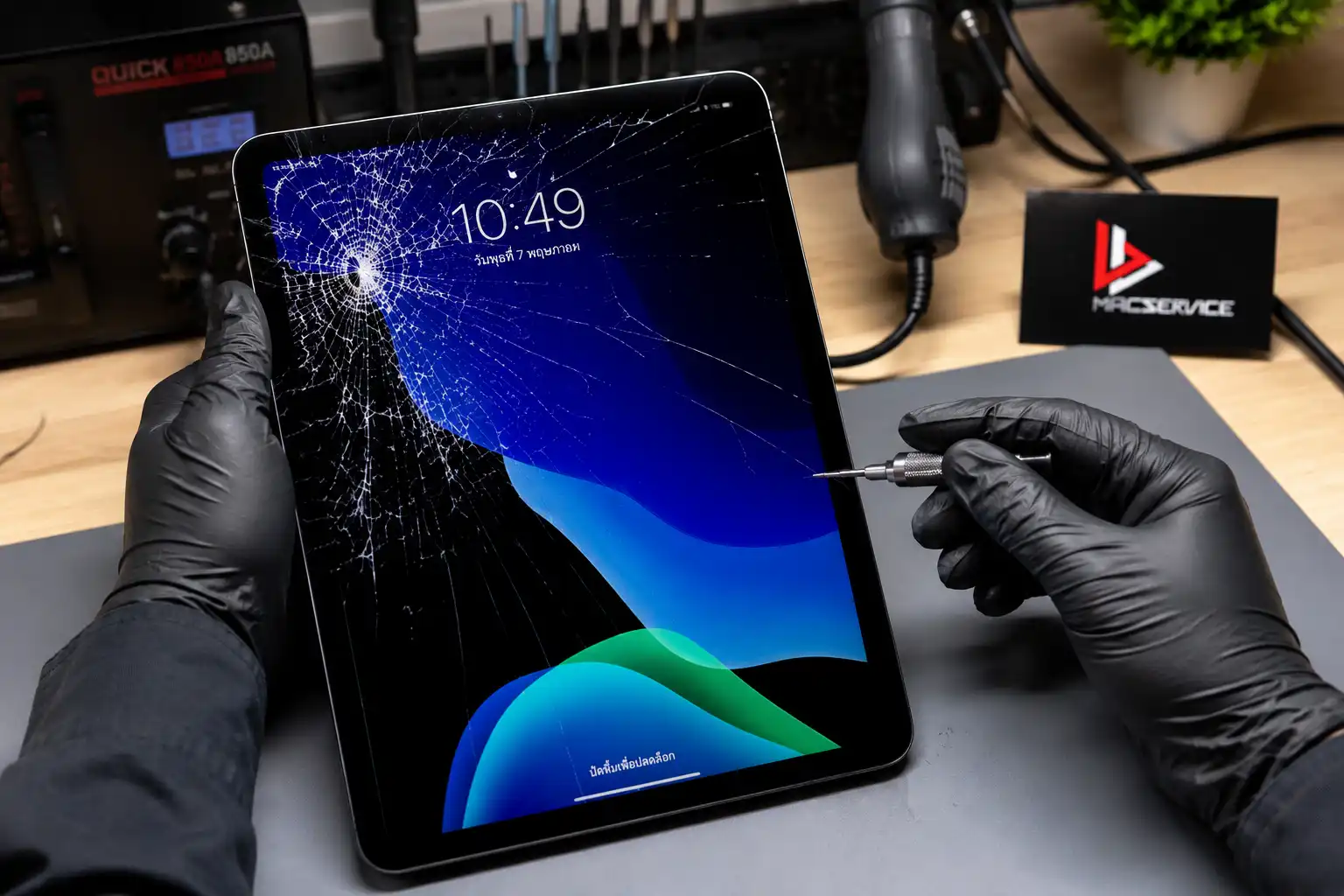 iPad A16 หน้าจอแตก