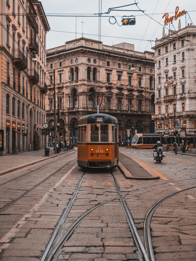 Photographie d'un tramway en Italie