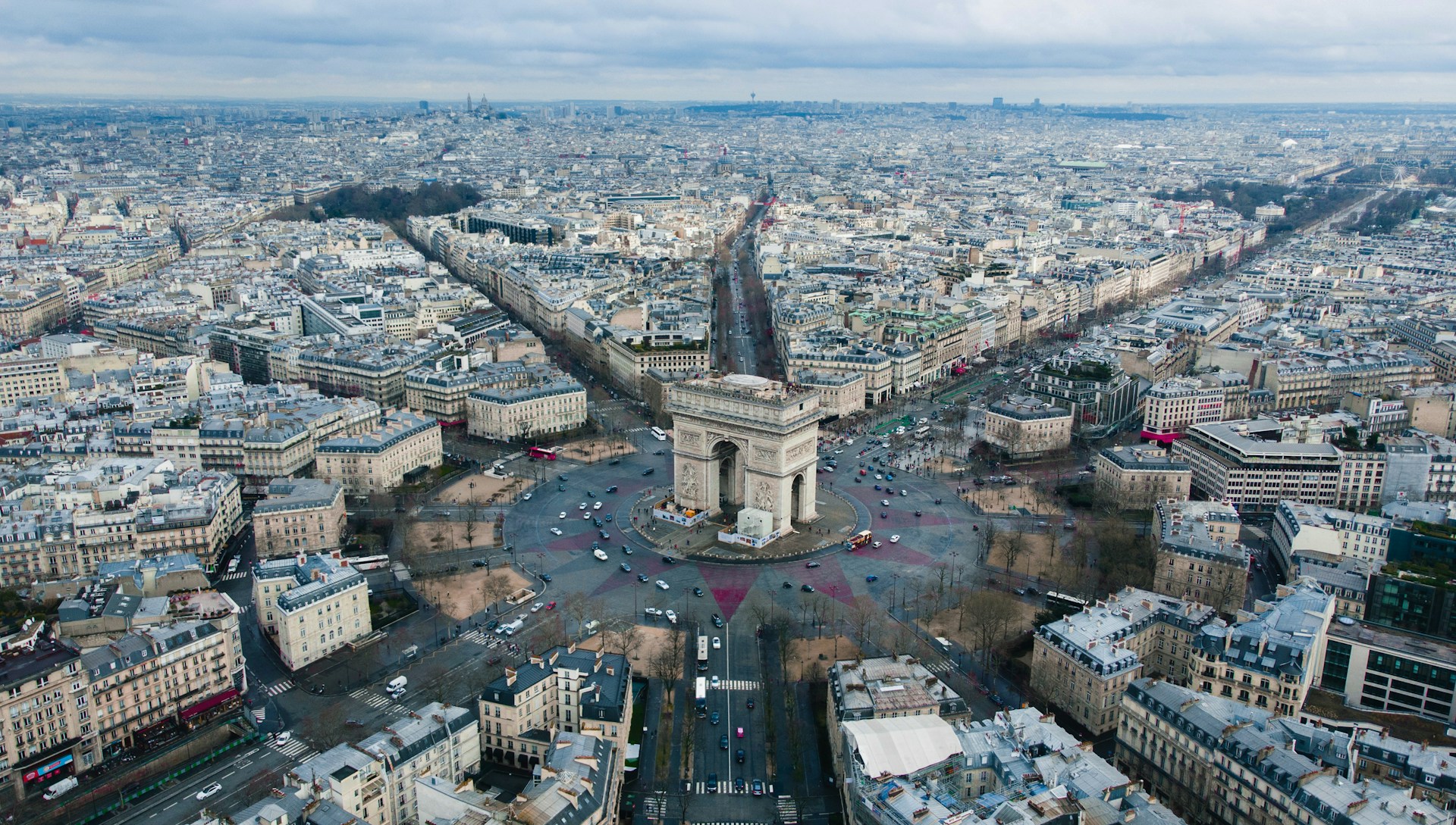 Photographie aérienne de la place de l'étoile