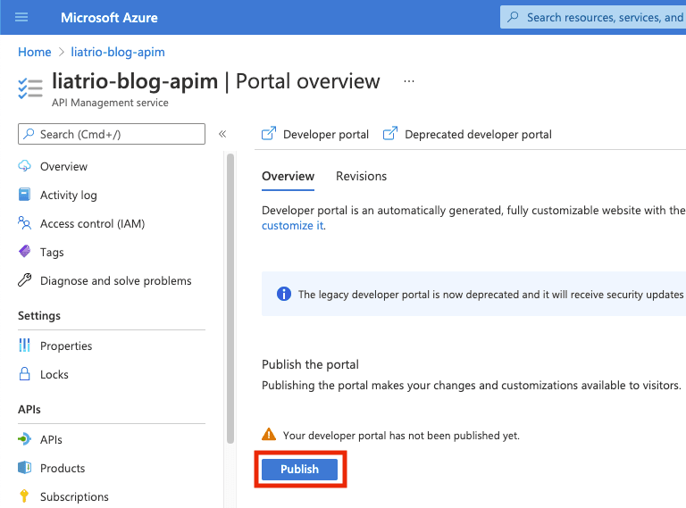 An image of the Portal overview panel inside of the Azure AD B2C tenant.