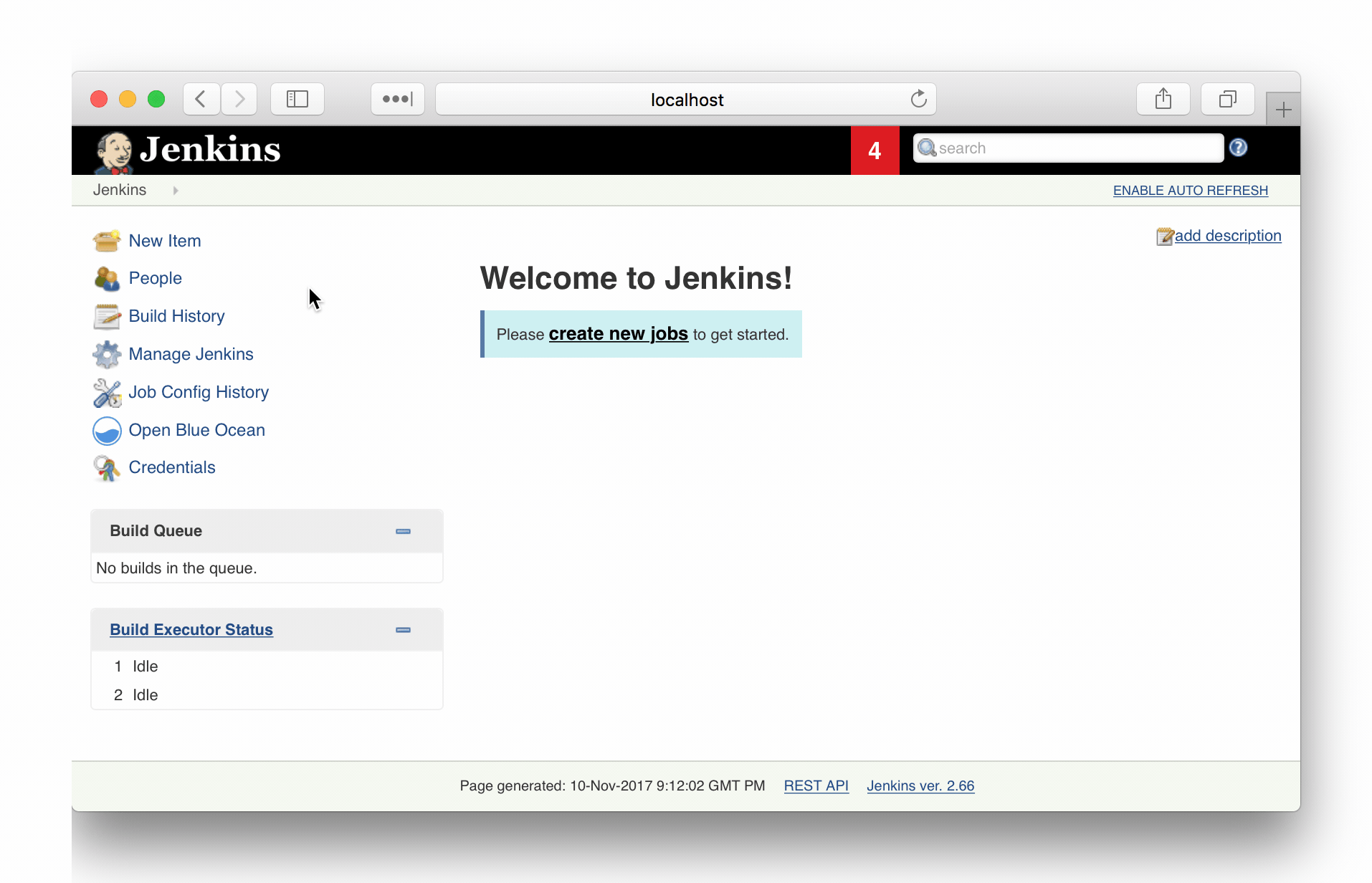 Creating a new pipeline in Jenkins