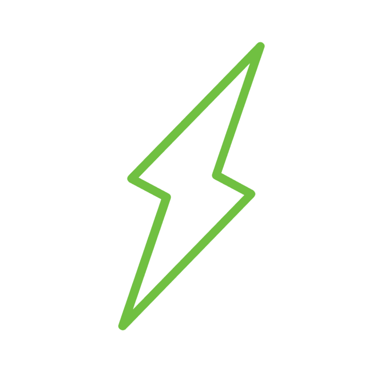 A lightning bolt icon