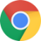The google chrome logo.