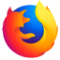 The blue, orange, yellow, and red logo for firefox.