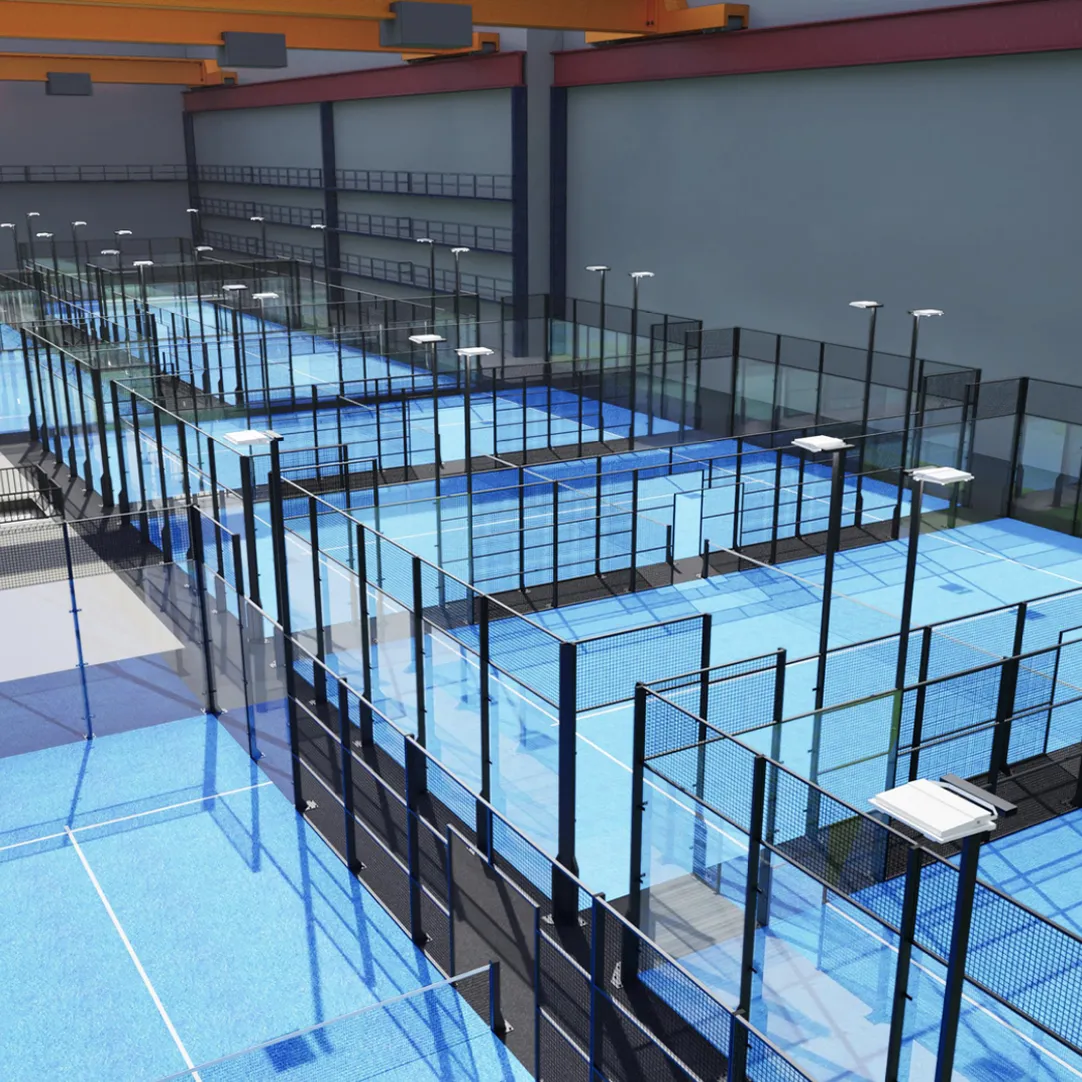 Impressie padel banen Playside Hengelo