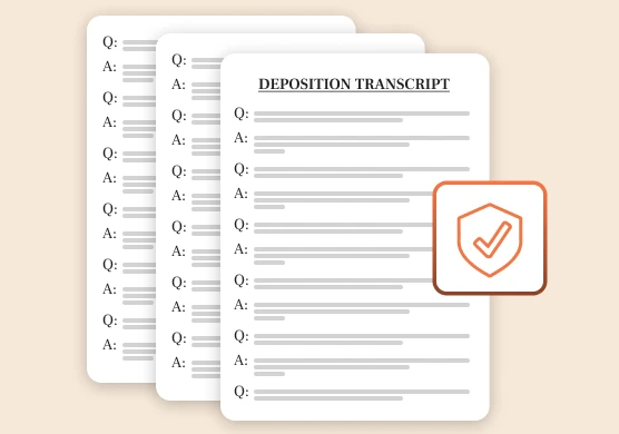 Product illustration of depositions with no errors of omission.