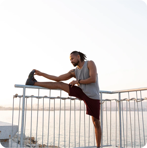 Man stretching