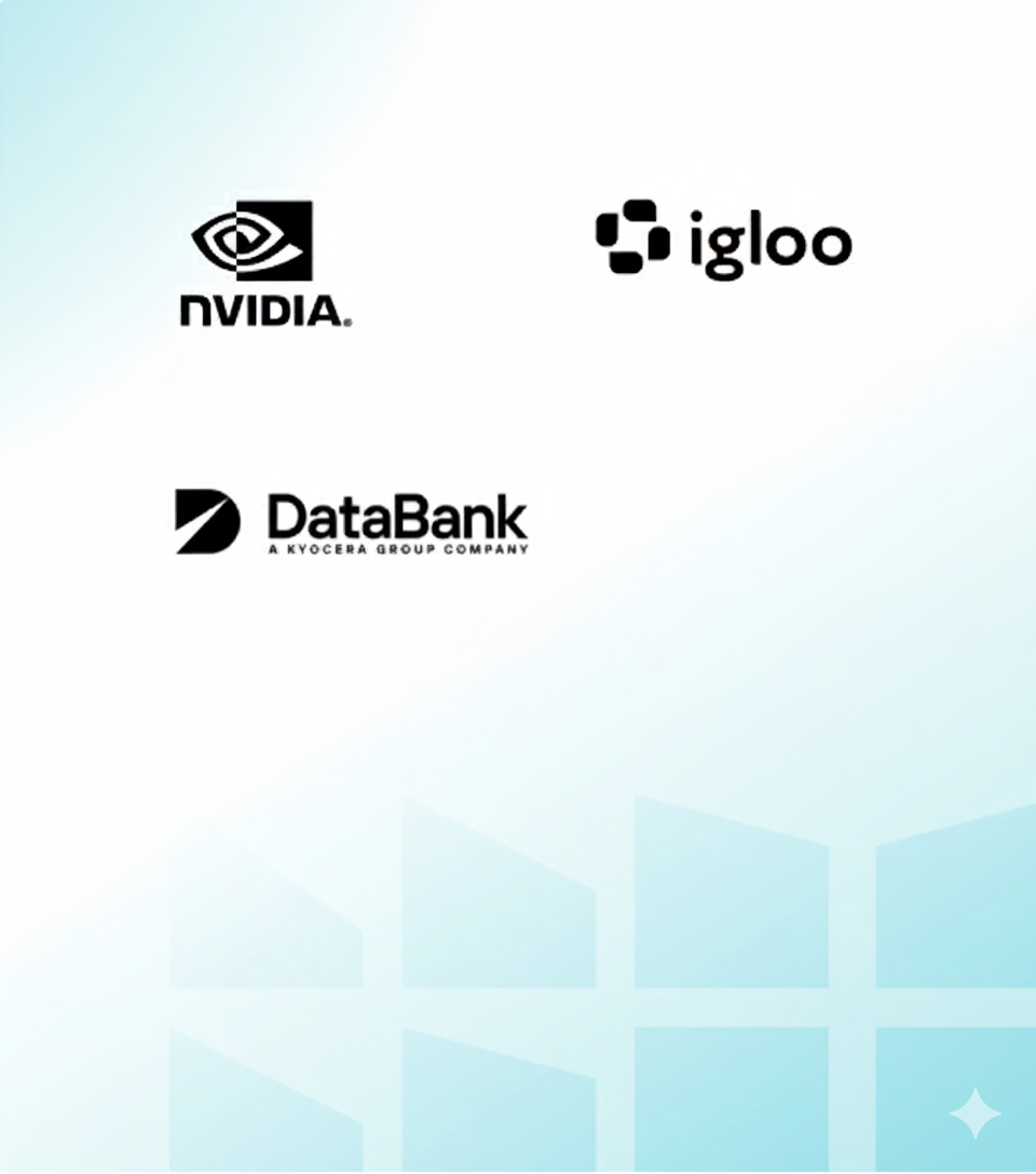 Grouping of logos that includes Nvidia, Igloo, DataBank and DTO