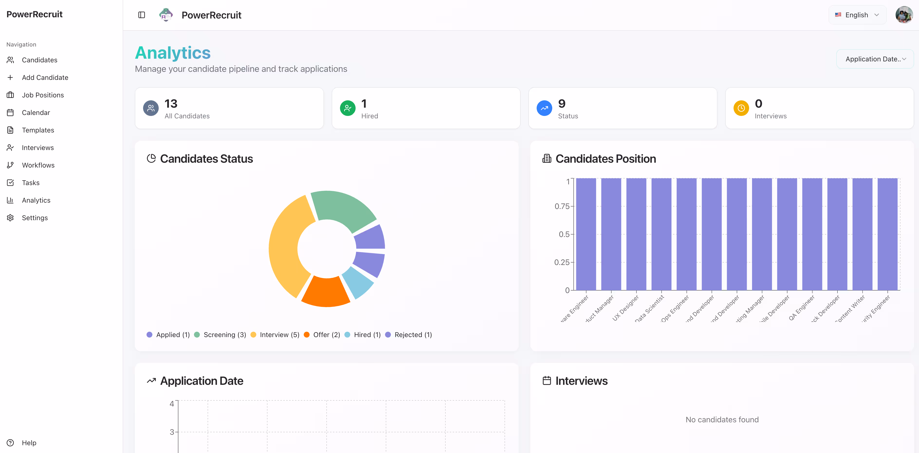 Power Recruit Dashboard in-app