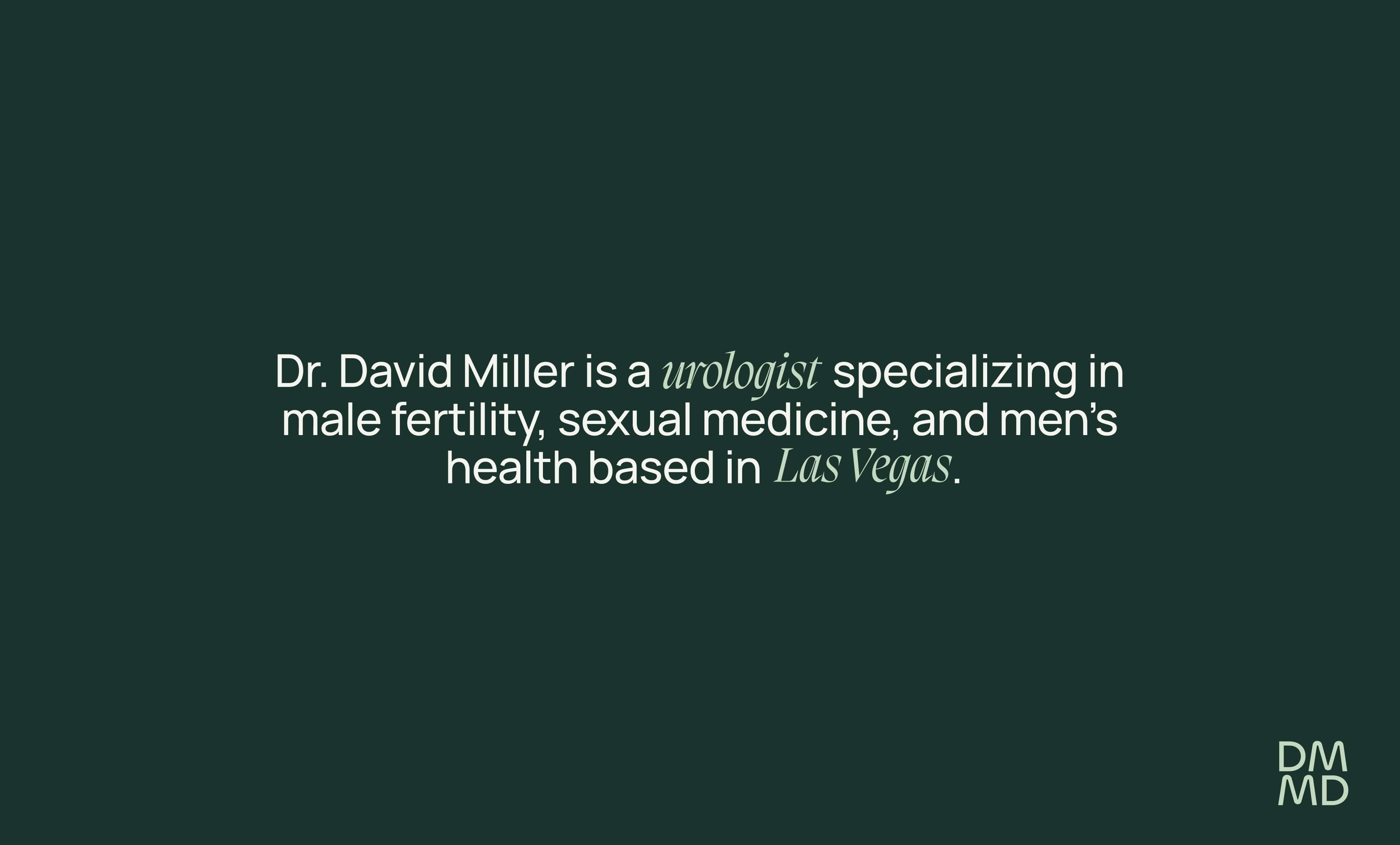 Projet d'image de marque pour la clinique David Miller MD dans à Las Vegas, réalisé pour le Studio Tangible