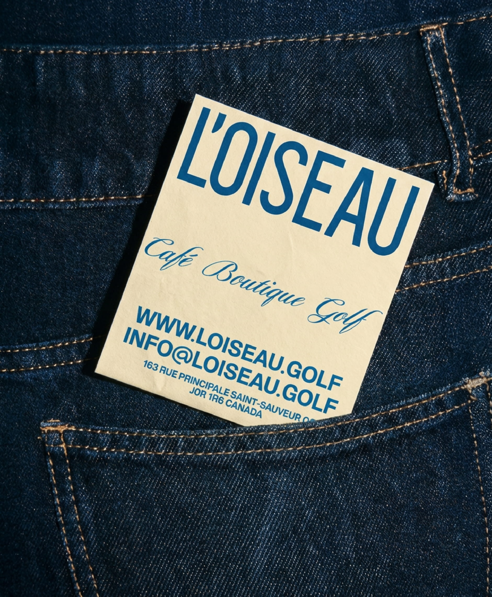 Studio Tangible spécialisé en image de marque - Projet de création d'identité visuel pour le Café Boutique Golf L'oiseau