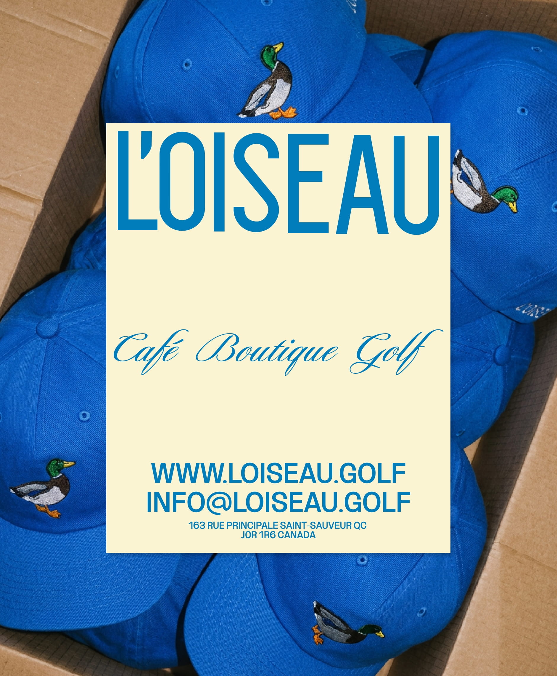Studio Tangible spécialisé en image de marque - Projet de création d'identité visuel pour le Café Boutique Golf L'oiseau