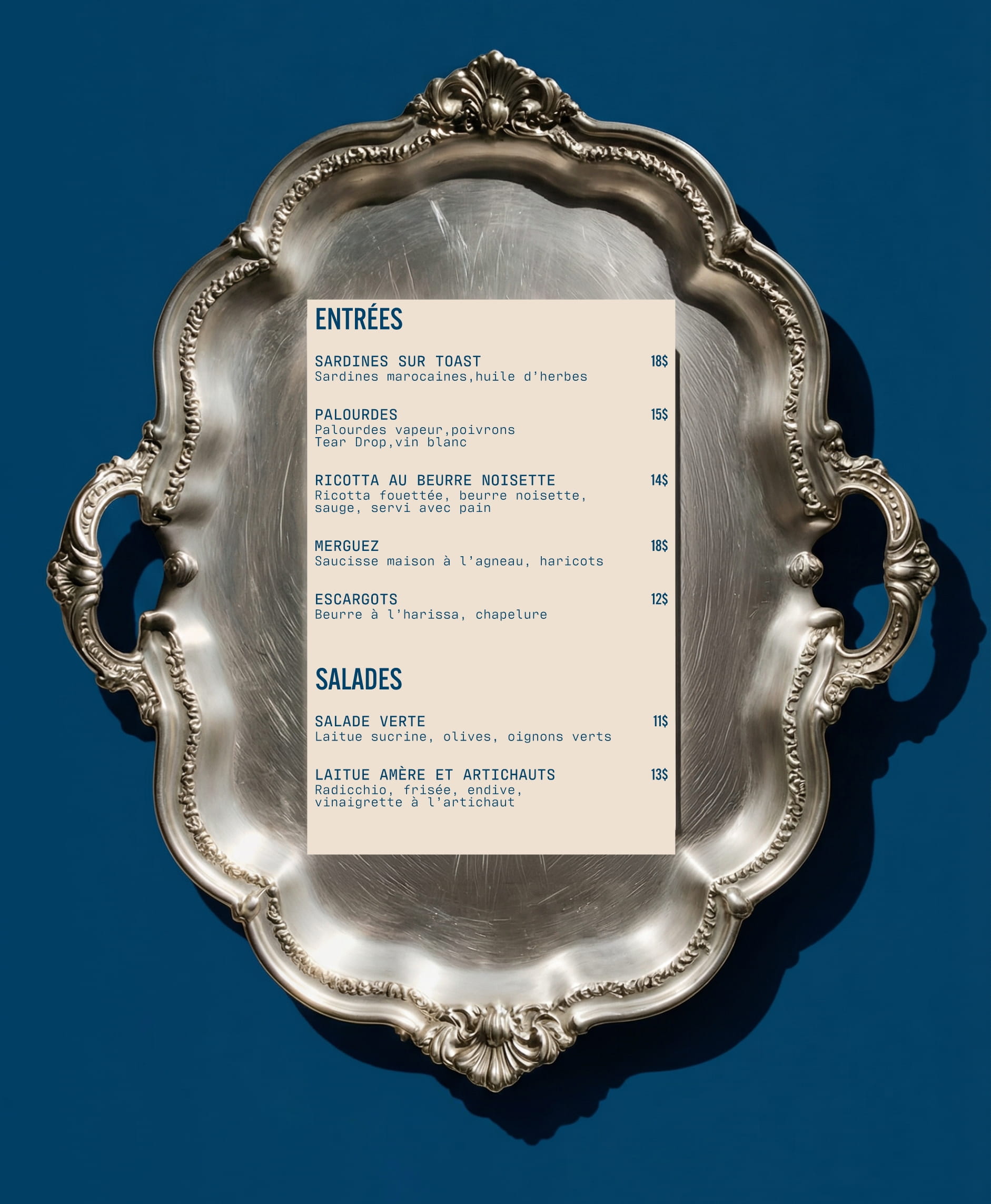 Studio Tangible spécialisé en image de marque - Projet de création de l'identité visuelle pour le restaurant montréalais Leila de Amine Labii