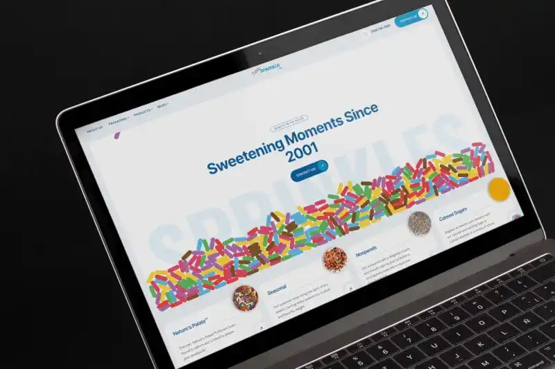 American Sprinkle Company website design by VAVA Graphics