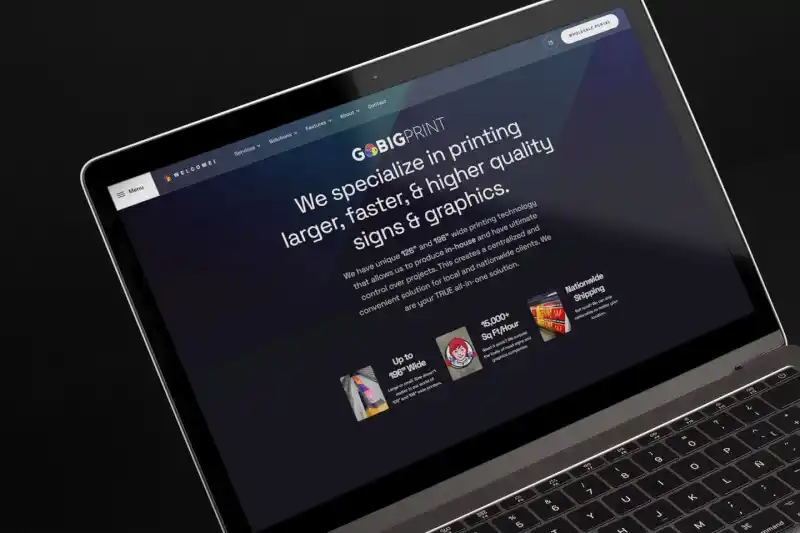 Go Big Print website design by VAVA Graphics