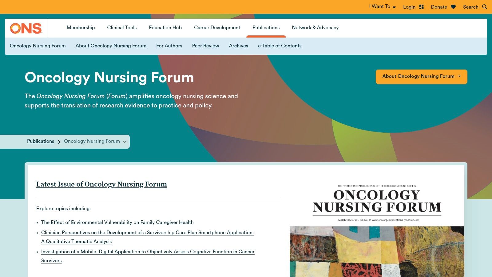 Oncology Nursing Forum