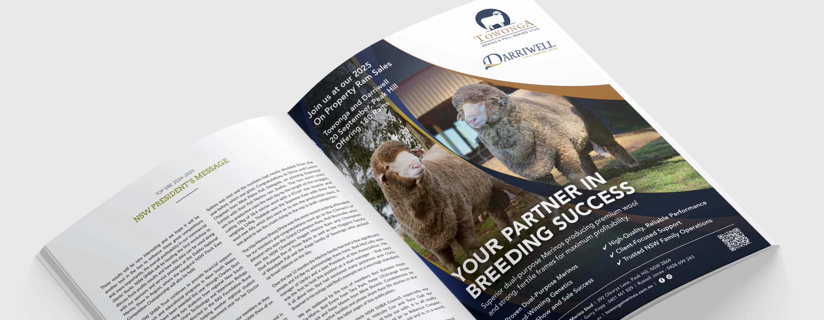 Towonga Merino Stud Full Page Top Sire Ad