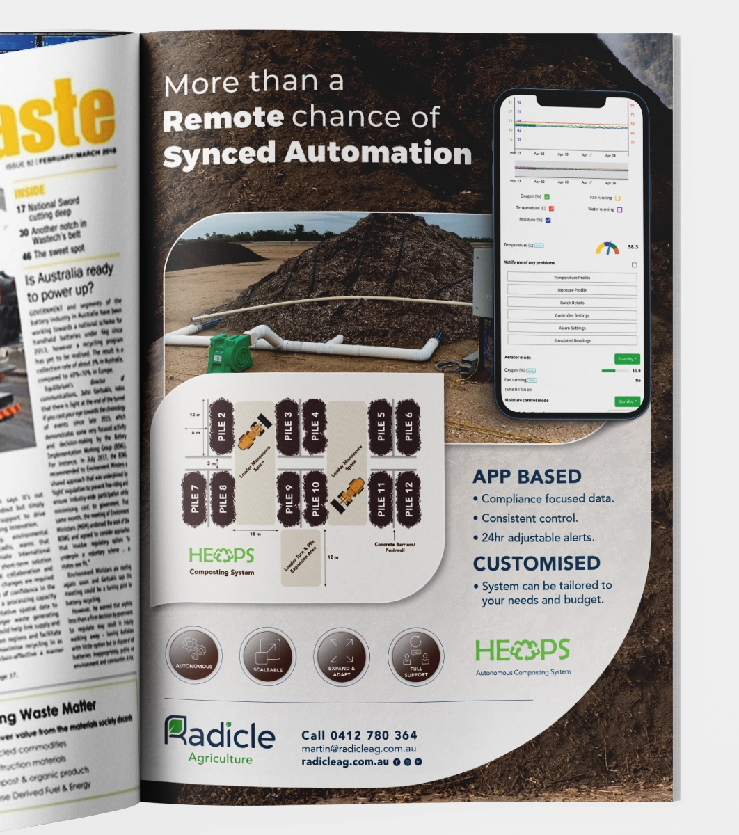 Radicle Agriculture - Inside Waste Magazine Ad