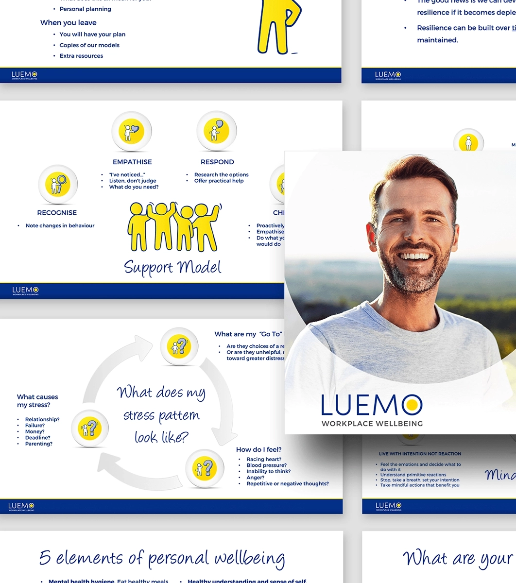 Luemo Workplace Wellbeing Pitch Deck Presentation
