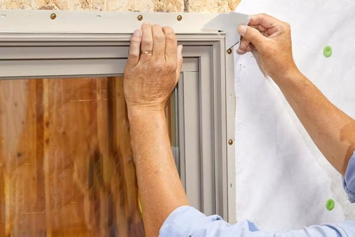 Ecoshield checking proper window mounting for a window install project in littleton colorado