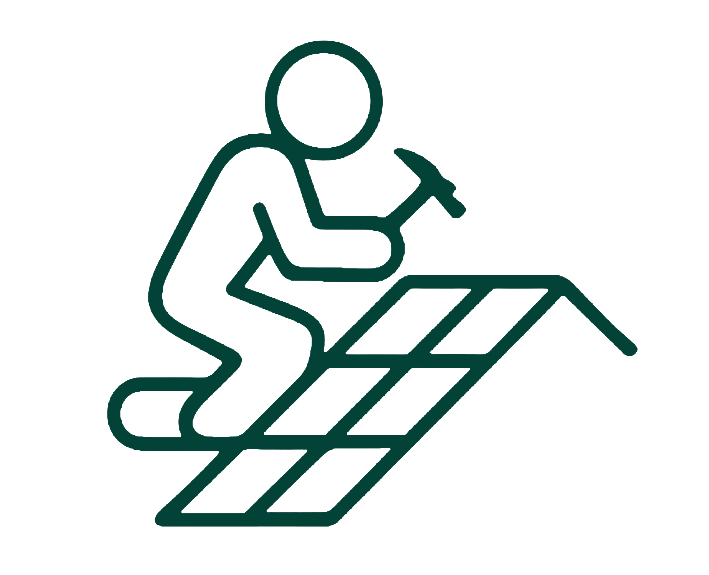 roofing icon used to symbolize roof replacement services in texas offered by ecoshield