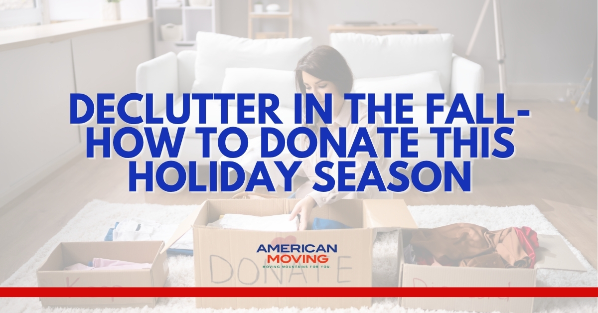 Declutter in the Fall-How to Donate this Holiday Season